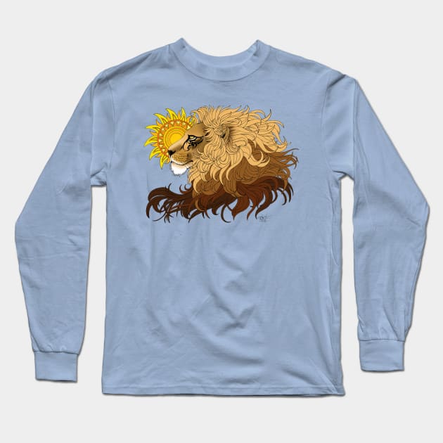 Leo Lion Long Sleeve T-Shirt by tigressdragon